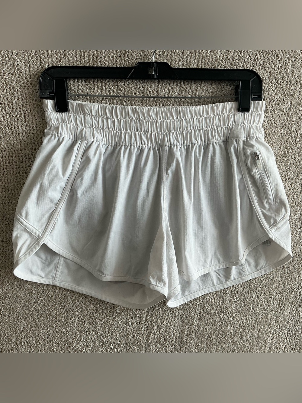 lululemon athletica White Women's Athletic Shorts with Elastic Waistband